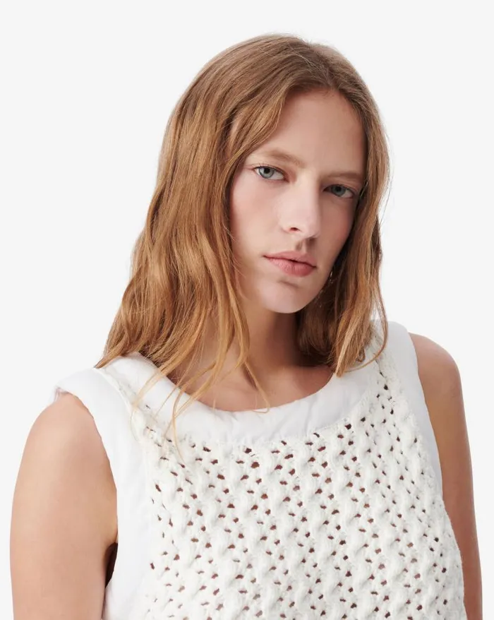 Knits Women IRO CHARLEE SHORT OPENWORK KNIT TOP