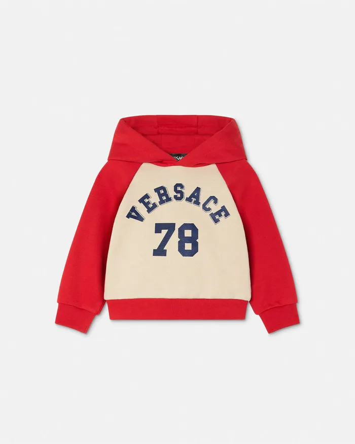 Knitwear and Sweatshirts Kids Versace Logo Baby Hoodie Red