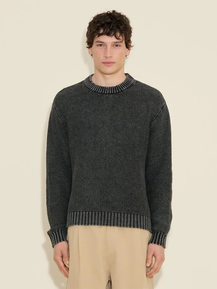 Knitwear Men Holzweiler Baha Crew Dk Grey