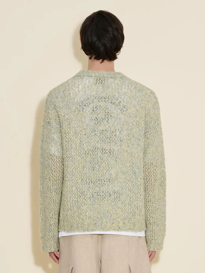 Knitwear Men Holzweiler Baha Field Knit Lt Green Mix