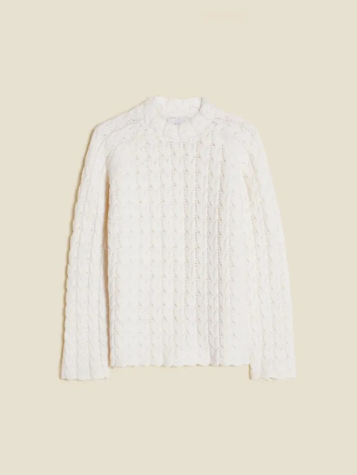Knitwear Men Holzweiler Caraway Cable Crew Ecru