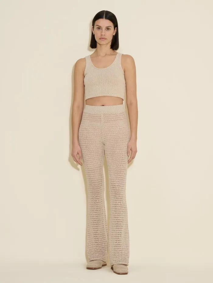 Knitwear Women Holzweiler Cenci Crochet Knit Top Sand Mix