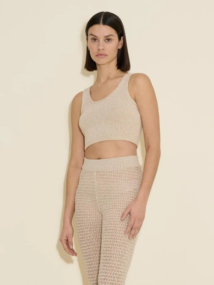 Knitwear Women Holzweiler Cenci Crochet Knit Top Sand Mix