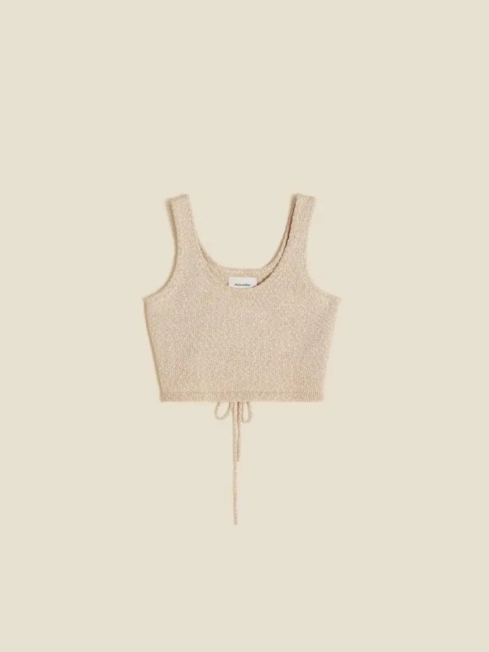 Knitwear Women Holzweiler Cenci Crochet Knit Top Sand Mix