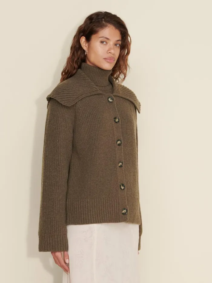 Knitwear Women Holzweiler Colby Knit Cardigan Brown