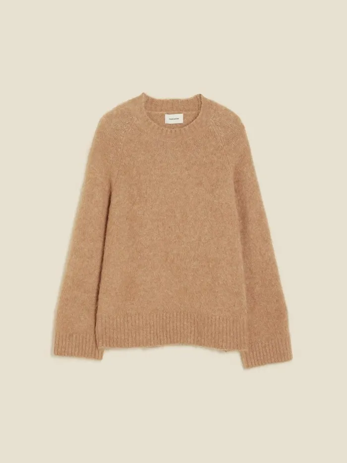 Knitwear Women Holzweiler Fure Fluffy Knit Sweater Beige