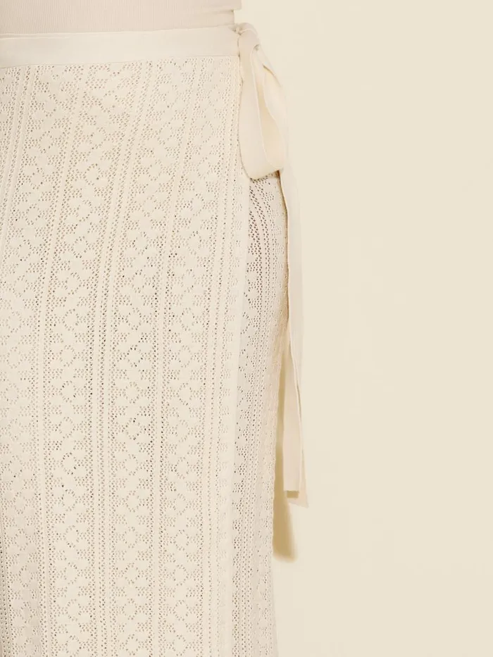 Knitwear Women Holzweiler Kelp Crochet Knit Skirt White