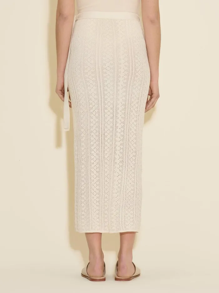 Knitwear Women Holzweiler Kelp Crochet Knit Skirt White