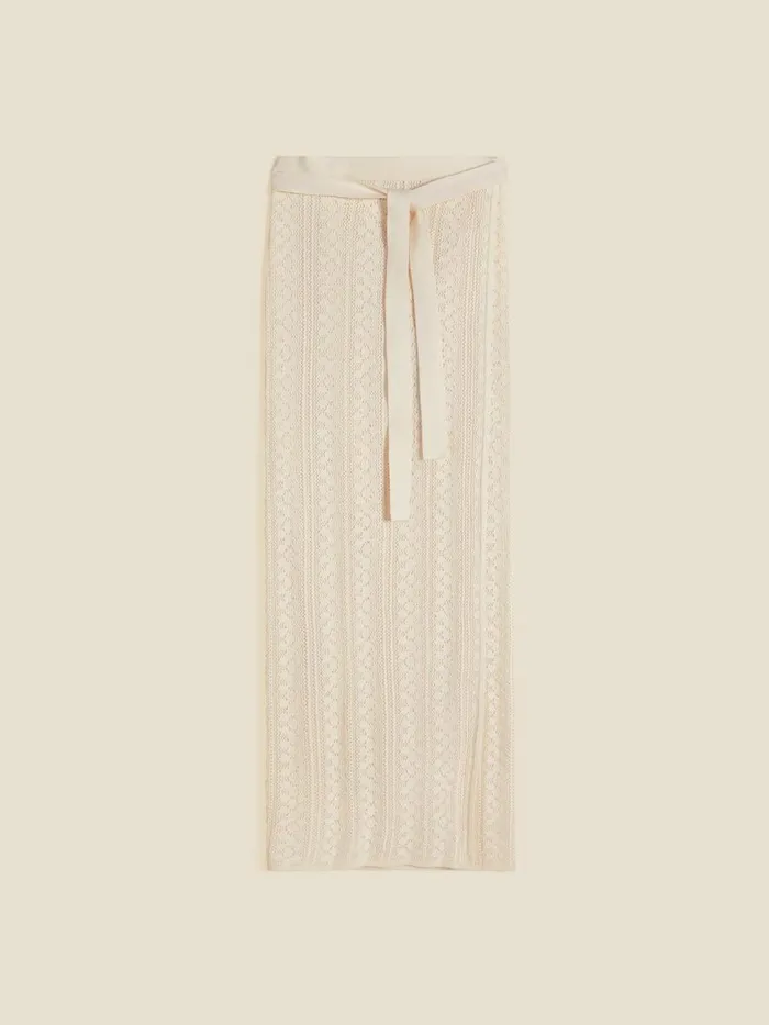 Knitwear Women Holzweiler Kelp Crochet Knit Skirt White