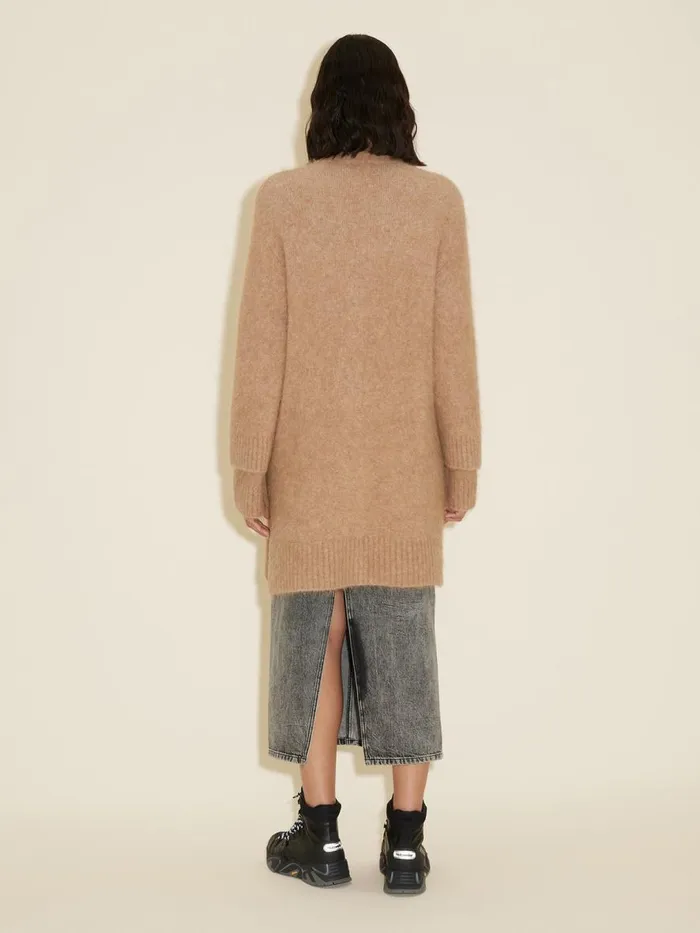 Knitwear Women Holzweiler Passage Fluffy Knit Cardigan Beige