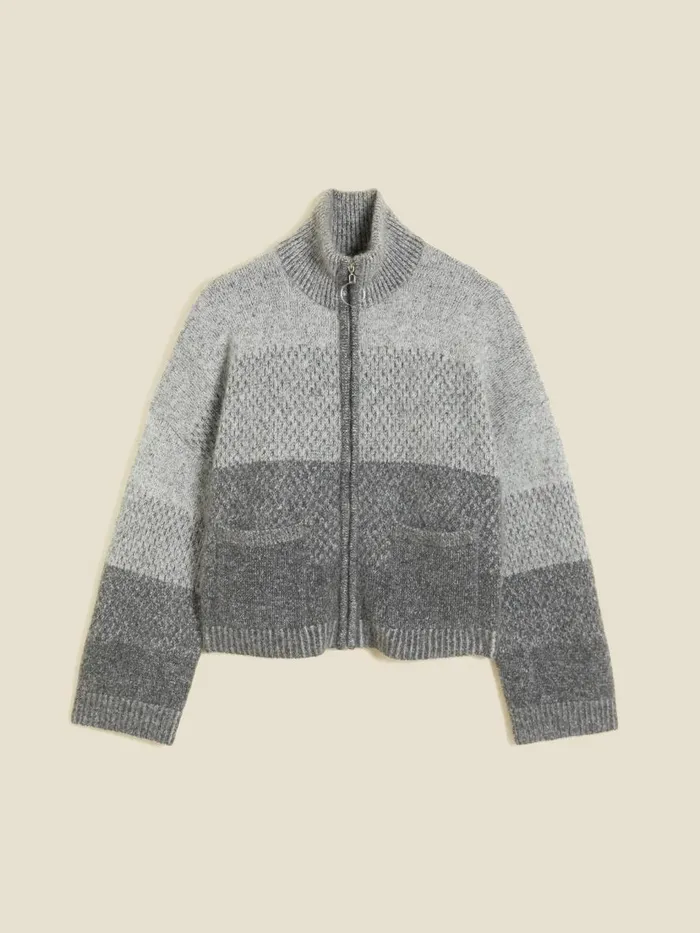 Knitwear Women Holzweiler Tine Regular Fit Cardigan Dk Grey Mix