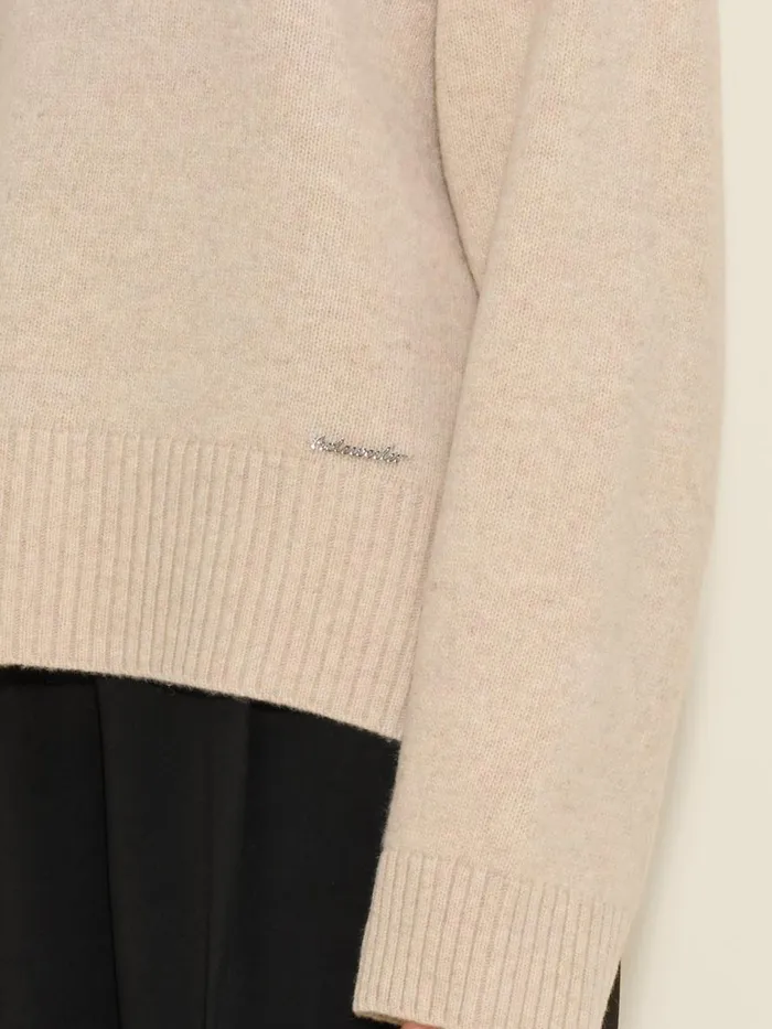 Knitwear Women Holzweiler W Lambswool Knit Turtle Sand