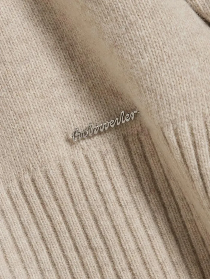 Knitwear Women Holzweiler W Lambswool Knit Turtle Sand