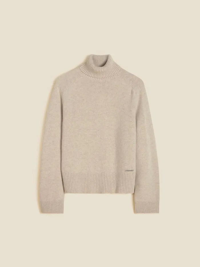 Knitwear Women Holzweiler W Lambswool Knit Turtle Sand