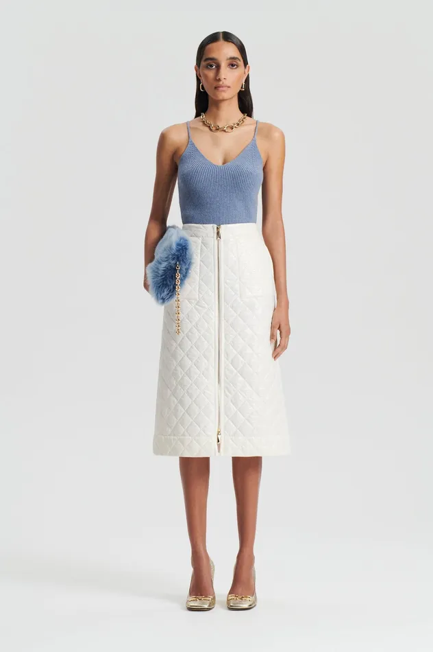 Knitwear Women Scanlan Theodore CASHMERE CAMISOLE DENIM