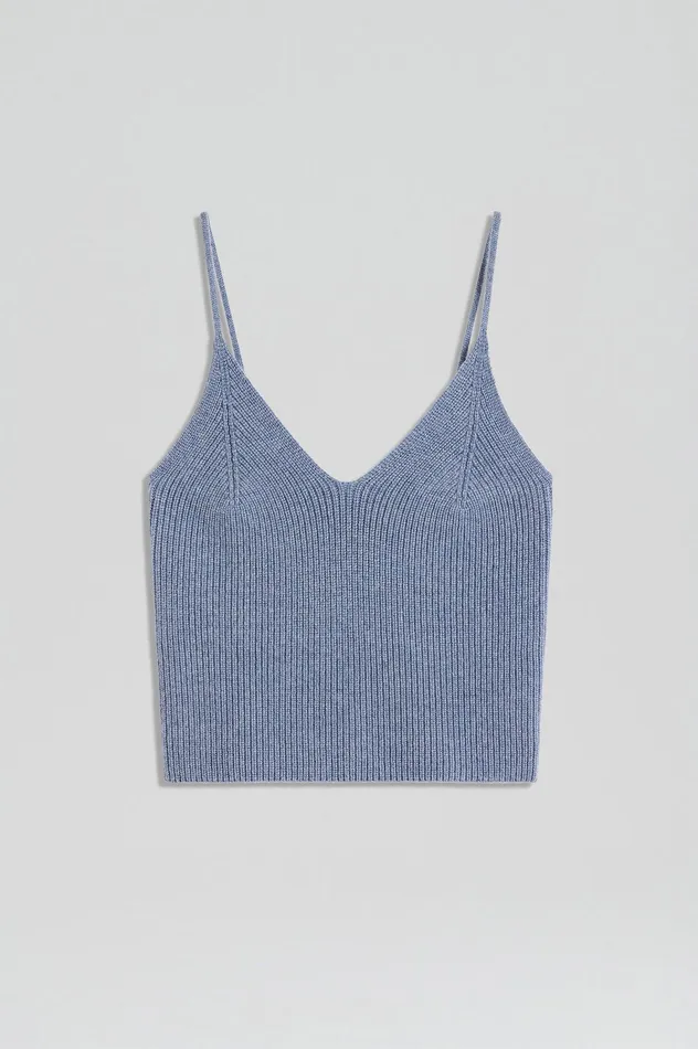 Knitwear Women Scanlan Theodore CASHMERE CAMISOLE DENIM