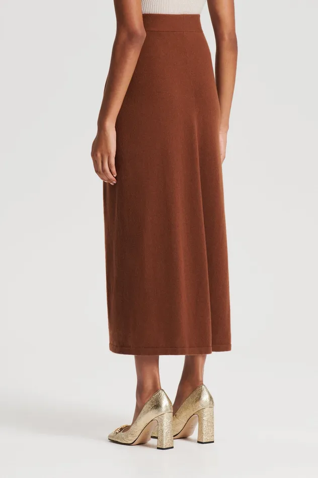 Knitwear Women Scanlan Theodore CASHMERE SARONG SKIRT SPICE Knitwear Women Scanlan Theodore CASHMERE SARONG SKIRT SPICE