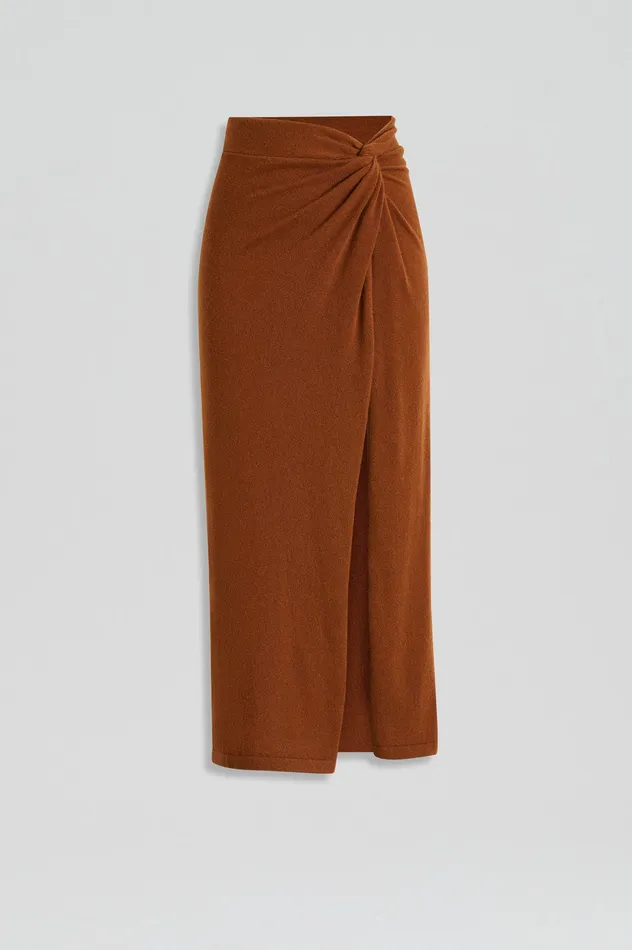 Knitwear Women Scanlan Theodore CASHMERE SARONG SKIRT SPICE Knitwear Women Scanlan Theodore CASHMERE SARONG SKIRT SPICE
