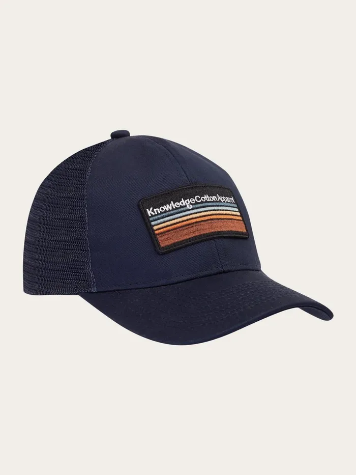 KnowledgeCotton Apparel Accessories Badge Twill Trucker Cap Total Eclipse 8211 Women