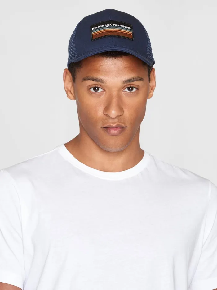 KnowledgeCotton Apparel Accessories Badge Twill Trucker Cap Total Eclipse 8211 Women KnowledgeCotton Apparel Accessories Badge Twill Trucker Cap Total Eclipse 8211 Women