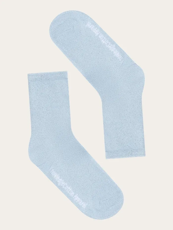 KnowledgeCotton Apparel Accessories Single Pack Glitter Socks Airy Blue 8211 Women KnowledgeCotton Apparel Accessories Single Pack Glitter Socks Airy Blue 8211 Women