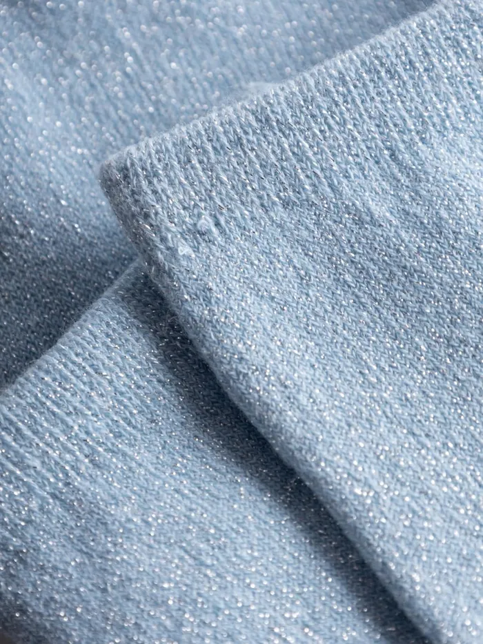 KnowledgeCotton Apparel Accessories Single Pack Glitter Socks Airy Blue 8211 Women KnowledgeCotton Apparel Accessories Single Pack Glitter Socks Airy Blue 8211 Women