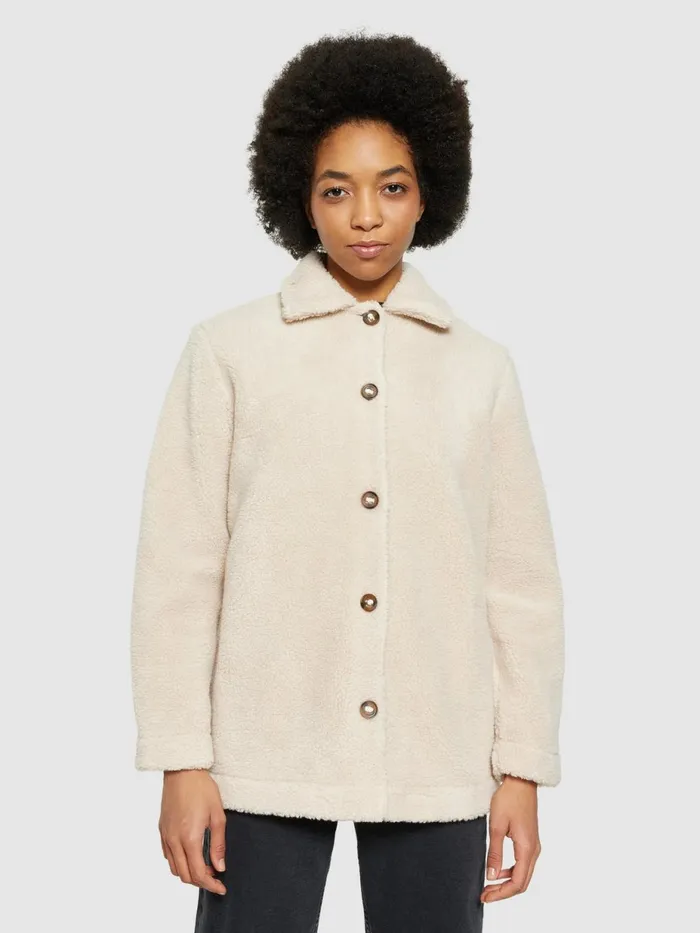 KnowledgeCotton Apparel Fleece Teddy Overshirt Jacket Grsvegan 8211 Women
