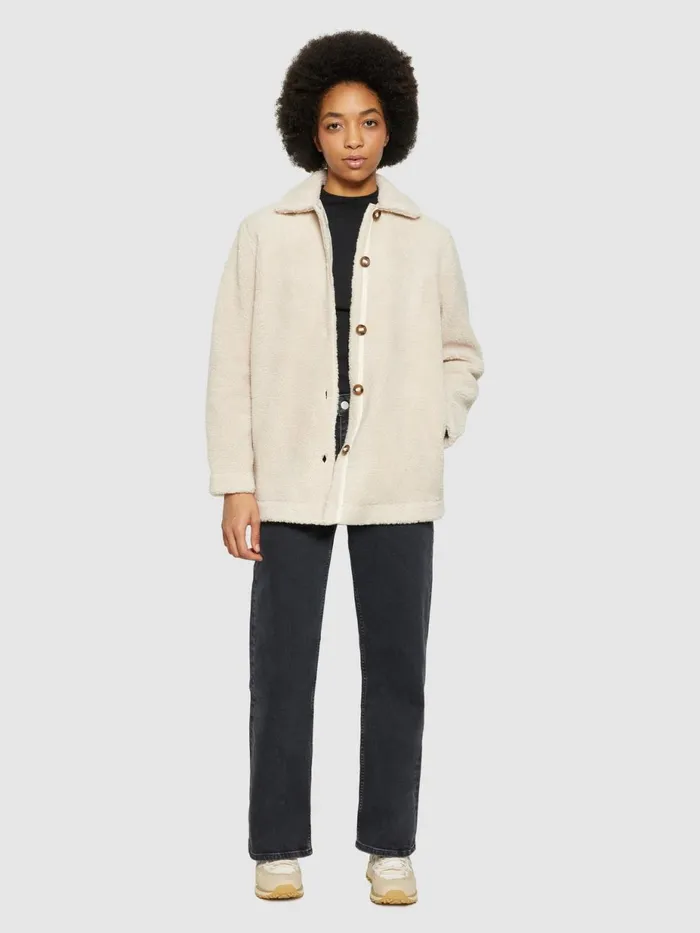 KnowledgeCotton Apparel Fleece Teddy Overshirt Jacket Grsvegan 8211 Women