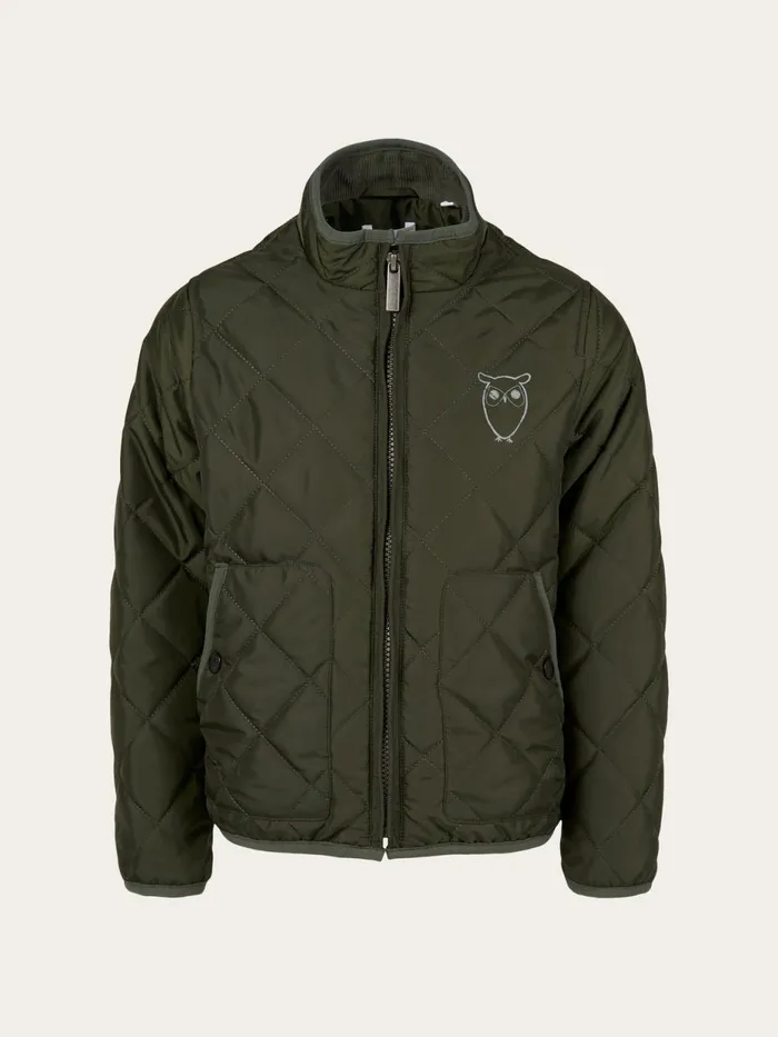 KnowledgeCotton Apparel Jackets REED Quilted Jacket Forrest Night 8211 Kids