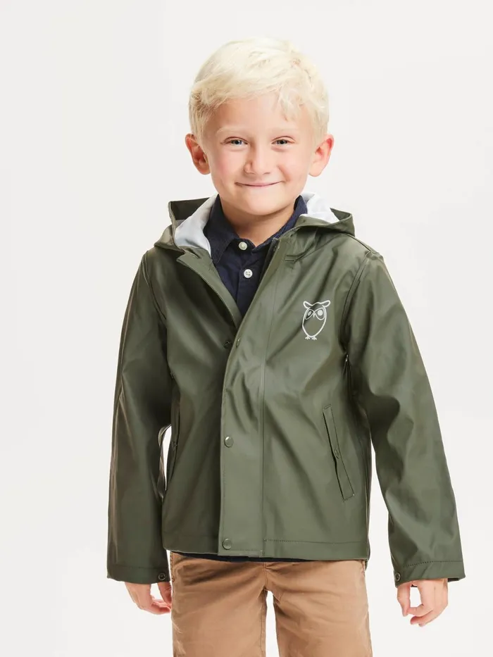 KnowledgeCotton Apparel Jackets Short Rain Jacket Forrest Night 8211 Kids KnowledgeCotton Apparel Jackets Short Rain Jacket Forrest Night 8211 Kids