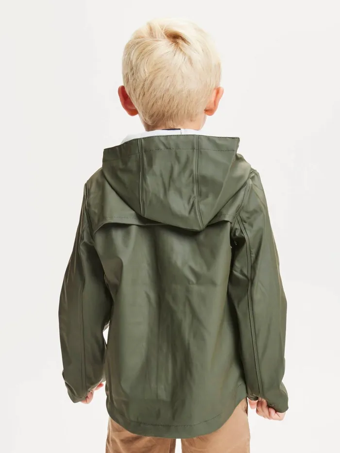 KnowledgeCotton Apparel Jackets Short Rain Jacket Forrest Night 8211 Kids KnowledgeCotton Apparel Jackets Short Rain Jacket Forrest Night 8211 Kids