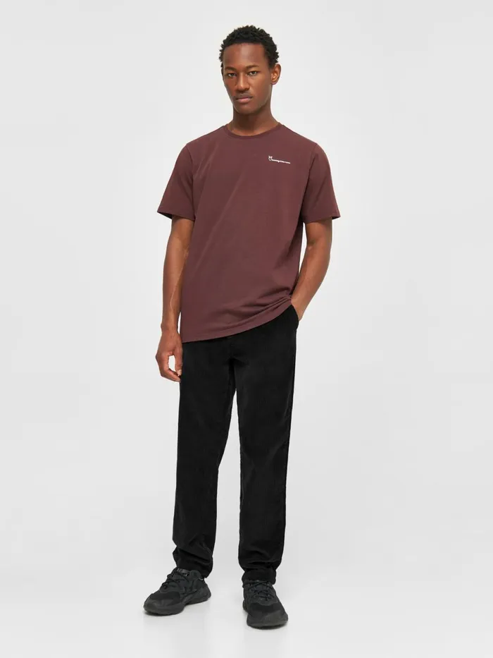 KnowledgeCotton Apparel Pants CHUCK Regular 8wales Corduroy Chino Pants Black Jet 8211 Men