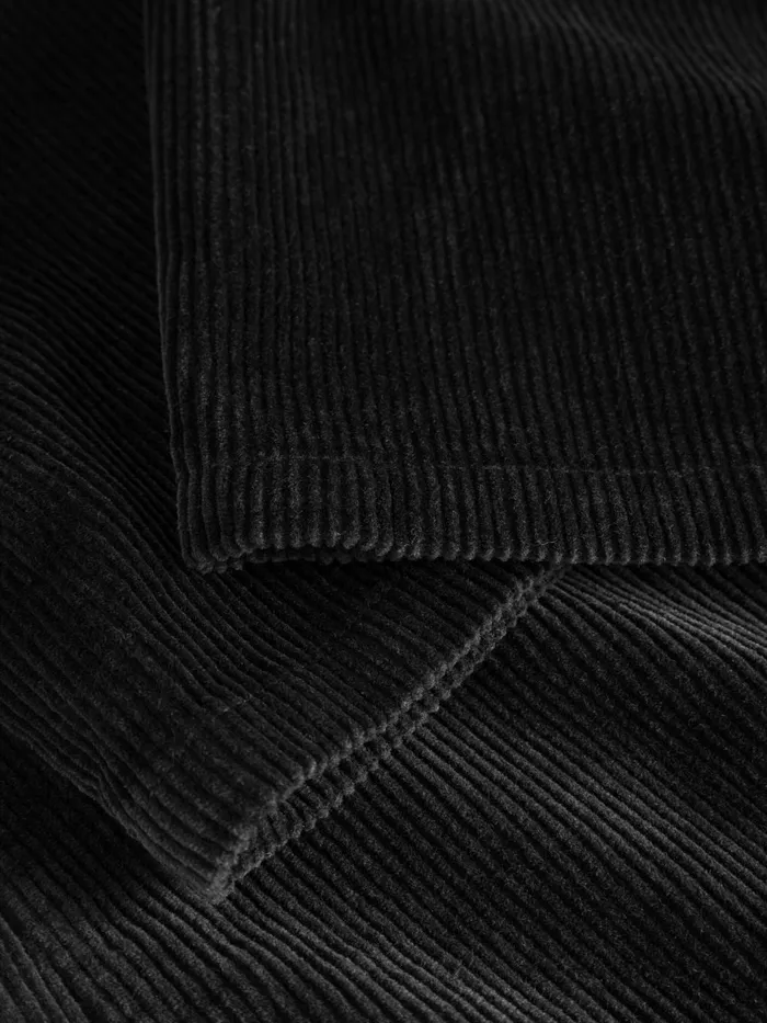 KnowledgeCotton Apparel Pants CHUCK Regular 8wales Corduroy Chino Pants Black Jet 8211 Men