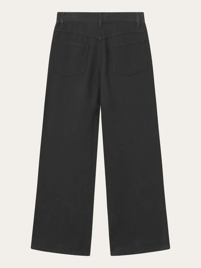 KnowledgeCotton Apparel Pants GALE Straight Midrise Canvas 5pocket Pants Black Jet 8211 Women KnowledgeCotton Apparel Pants GALE Straight Midrise Canvas 5pocket Pants Black Jet 8211 Women