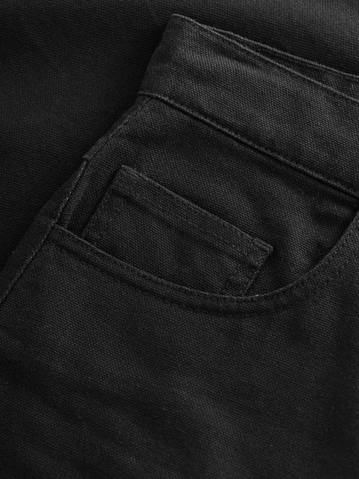 KnowledgeCotton Apparel Pants GALE Straight Midrise Canvas 5pocket Pants Black Jet 8211 Women KnowledgeCotton Apparel Pants GALE Straight Midrise Canvas 5pocket Pants Black Jet 8211 Women