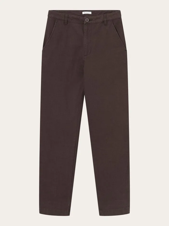 KnowledgeCotton Apparel Pants IRIS Mom Midrise Chino Chocolate Plum 8211 Women KnowledgeCotton Apparel Pants IRIS Mom Midrise Chino Chocolate Plum 8211 Women
