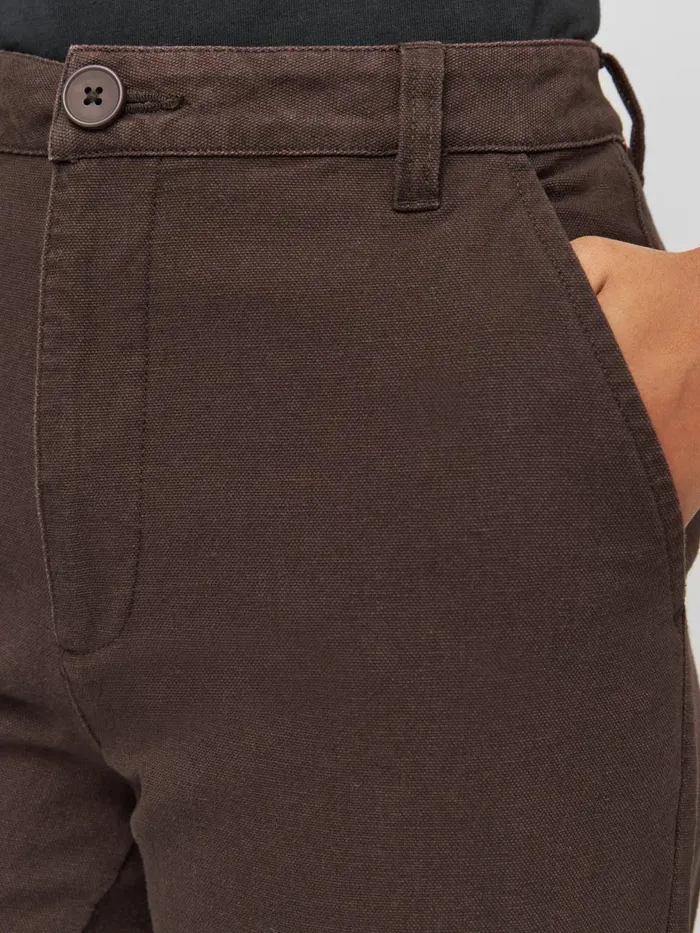 KnowledgeCotton Apparel Pants IRIS Mom Midrise Chino Chocolate Plum 8211 Women KnowledgeCotton Apparel Pants IRIS Mom Midrise Chino Chocolate Plum 8211 Women