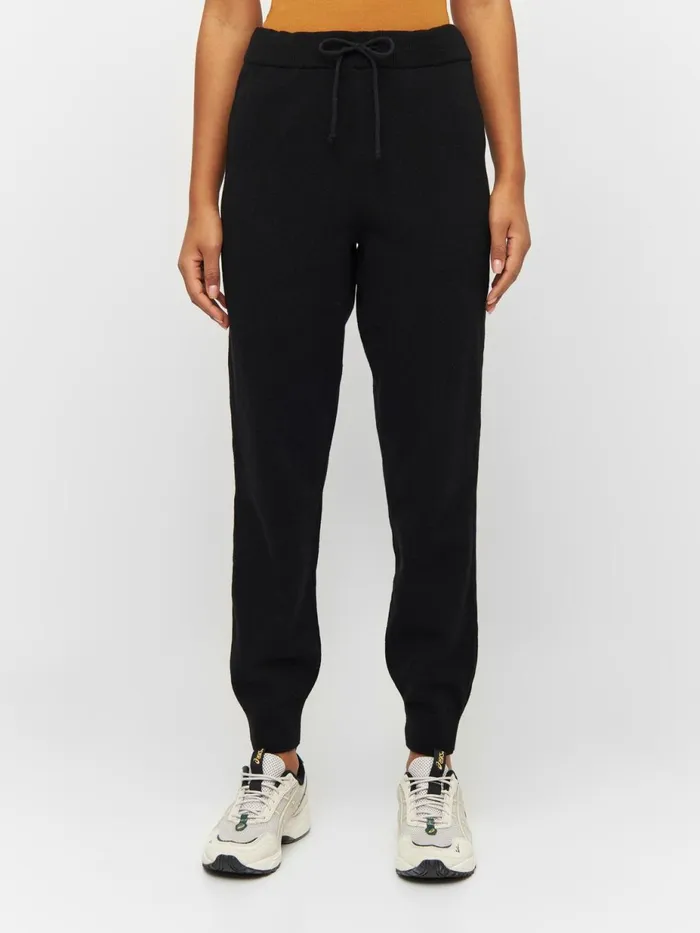 KnowledgeCotton Apparel Pants JADE Hybrid Knitted Jog Pants Black Jet 8211 Women