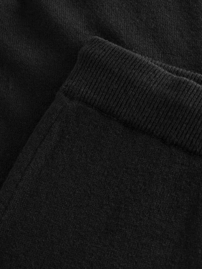 KnowledgeCotton Apparel Pants JADE Hybrid Knitted Jog Pants Black Jet 8211 Women