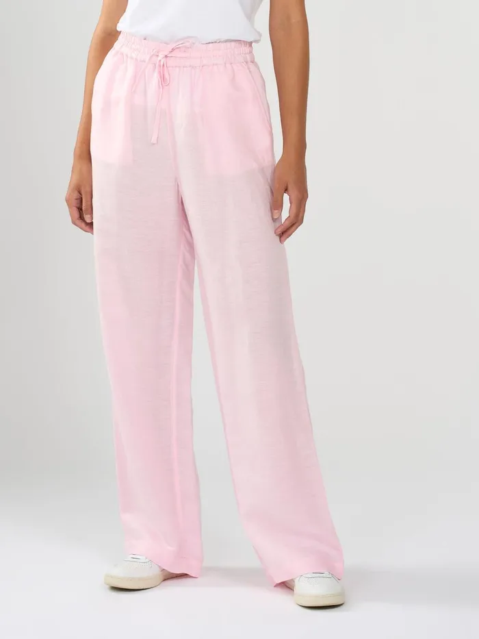KnowledgeCotton Apparel Pants Linen Mix Elastic Waist Pants Parfait Pink 8211 Women KnowledgeCotton Apparel Pants Linen Mix Elastic Waist Pants Parfait Pink 8211 Women