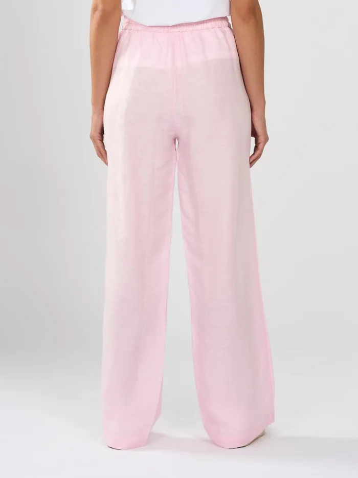 KnowledgeCotton Apparel Pants Linen Mix Elastic Waist Pants Parfait Pink 8211 Women KnowledgeCotton Apparel Pants Linen Mix Elastic Waist Pants Parfait Pink 8211 Women