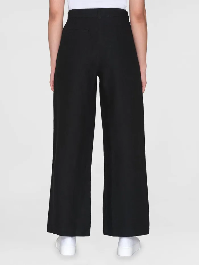 KnowledgeCotton Apparel Pants Loose Natural Linen Pants Black Jet 8211 Women KnowledgeCotton Apparel Pants Loose Natural Linen Pants Black Jet 8211 Women