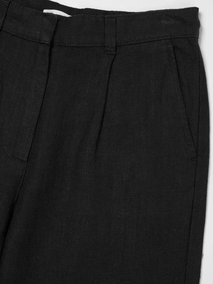 KnowledgeCotton Apparel Pants Loose Natural Linen Pants Black Jet 8211 Women KnowledgeCotton Apparel Pants Loose Natural Linen Pants Black Jet 8211 Women