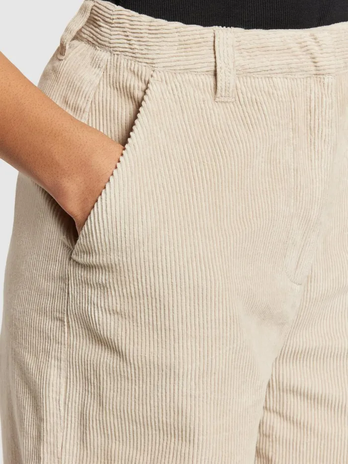 KnowledgeCotton Apparel Pants POSEY Wide Highrise Irregular Corduroy Pant Gotsvegan 8211 Women