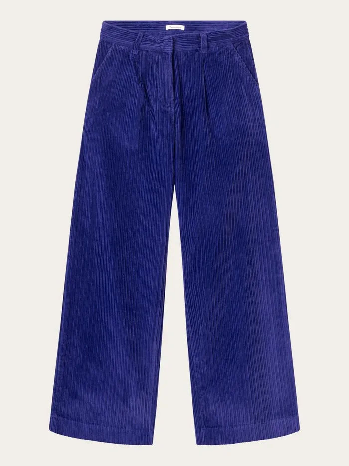 KnowledgeCotton Apparel Pants POSEY Wide Highrise Irregular Corduroy Pants Deep Purple 8211 Women KnowledgeCotton Apparel Pants POSEY Wide Highrise Irregular Corduroy Pants Deep Purple 8211 Women