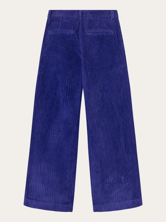 KnowledgeCotton Apparel Pants POSEY Wide Highrise Irregular Corduroy Pants Deep Purple 8211 Women KnowledgeCotton Apparel Pants POSEY Wide Highrise Irregular Corduroy Pants Deep Purple 8211 Women