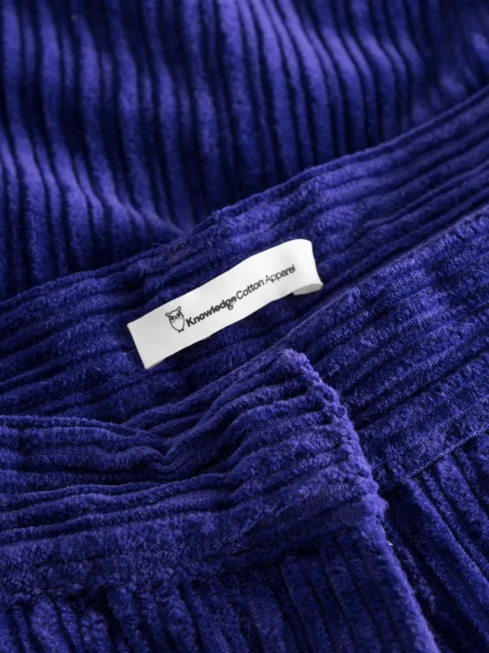 KnowledgeCotton Apparel Pants POSEY Wide Highrise Irregular Corduroy Pants Deep Purple 8211 Women KnowledgeCotton Apparel Pants POSEY Wide Highrise Irregular Corduroy Pants Deep Purple 8211 Women
