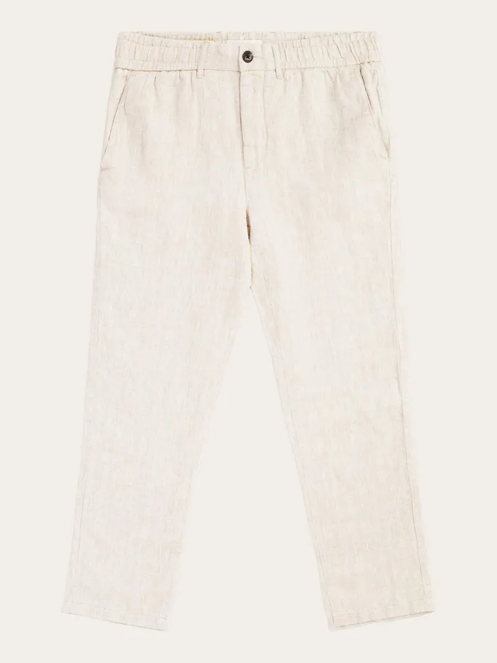 KnowledgeCotton Apparel Pants TIM Tapered Herringbone Linen Elastic Waist String Pants Gotsvegan 8211 Men KnowledgeCotton Apparel Pants TIM Tapered Herringbone Linen Elastic Waist String Pants Gotsvegan 8211 Men