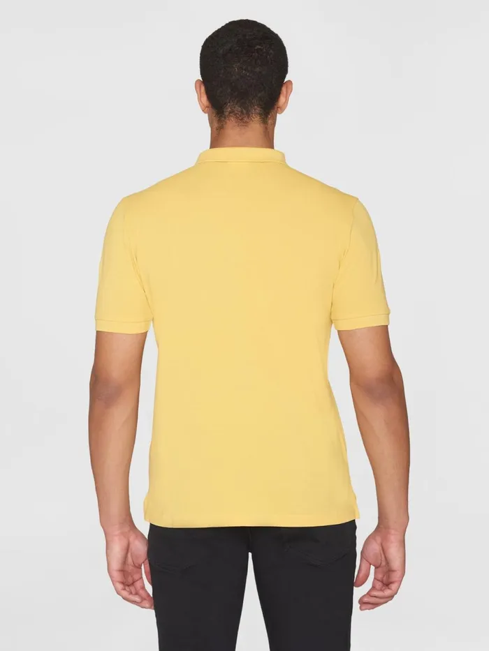 KnowledgeCotton Apparel Polo Shirts Basic Badge Polo Misted Yellow 8211 Men KnowledgeCotton Apparel Polo Shirts Basic Badge Polo Misted Yellow 8211 Men