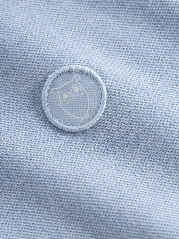 KnowledgeCotton Apparel Polo Shirts Basic Badge Polo Sky Way Melange 8211 Men KnowledgeCotton Apparel Polo Shirts Basic Badge Polo Sky Way Melange 8211 Men